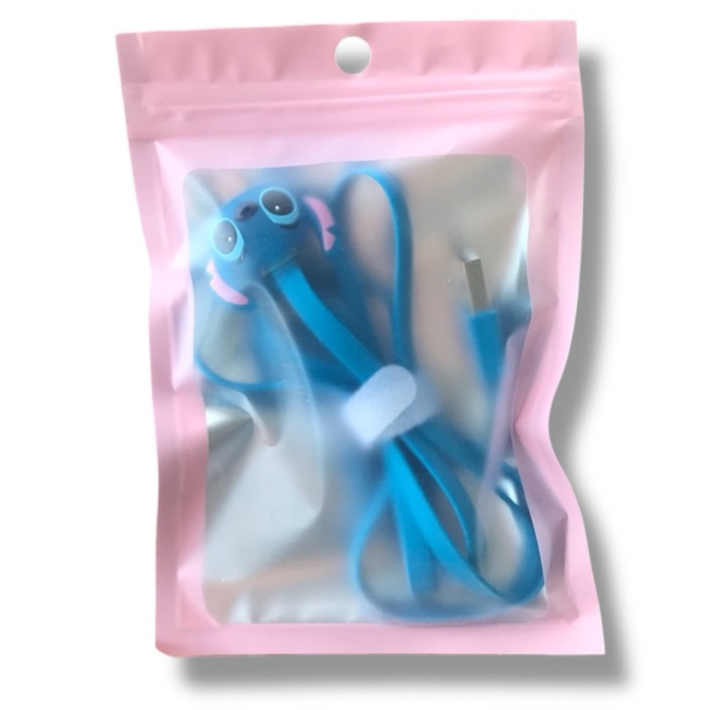 Lilo & Stitch Blue USB Phone Power Charging Cord / Cable